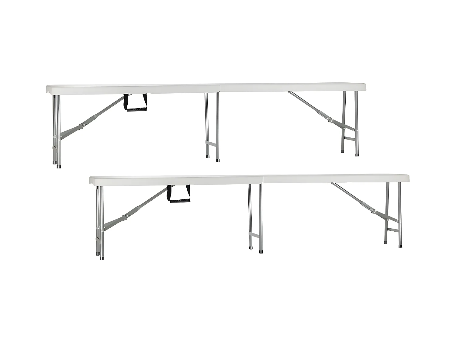 Pack 2 Bancos Plegables Catering Blanco 180x30x43cm 7house