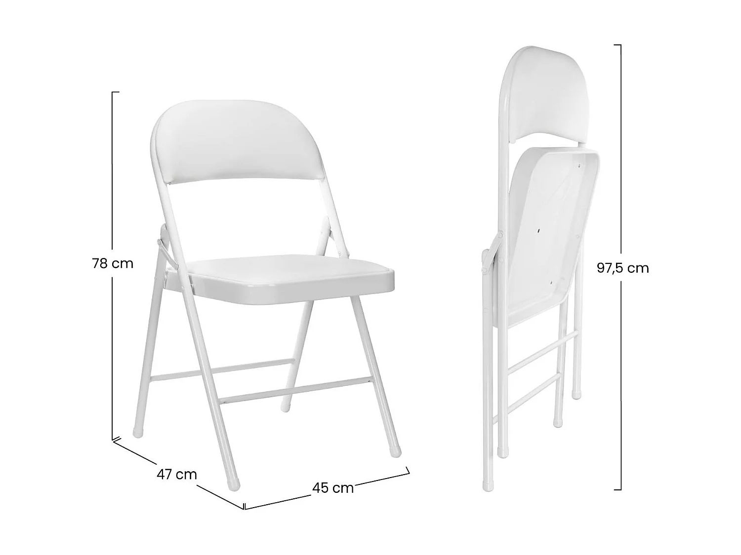 Pack 10 Sillas Plegables Acolchadas Thinia Home