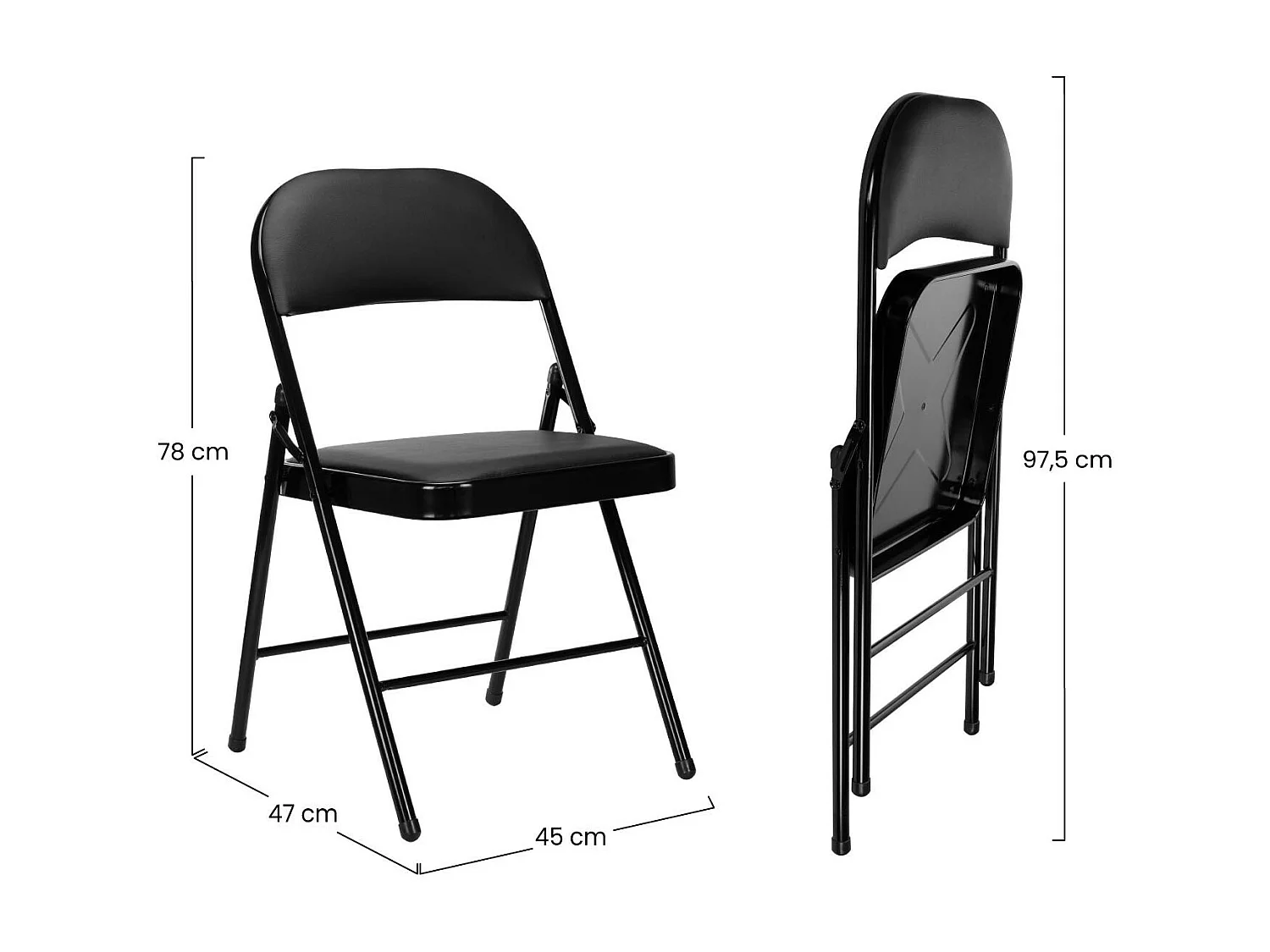 Pack 10 Sillas Plegables Acolchadas Thinia Home