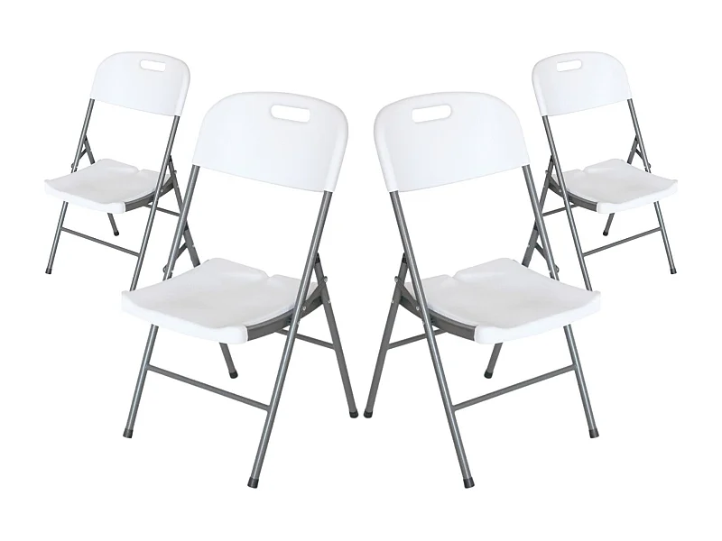 Pack 4 Chaises Pliantes avec Poignée 47x58x87cm Thinia Home