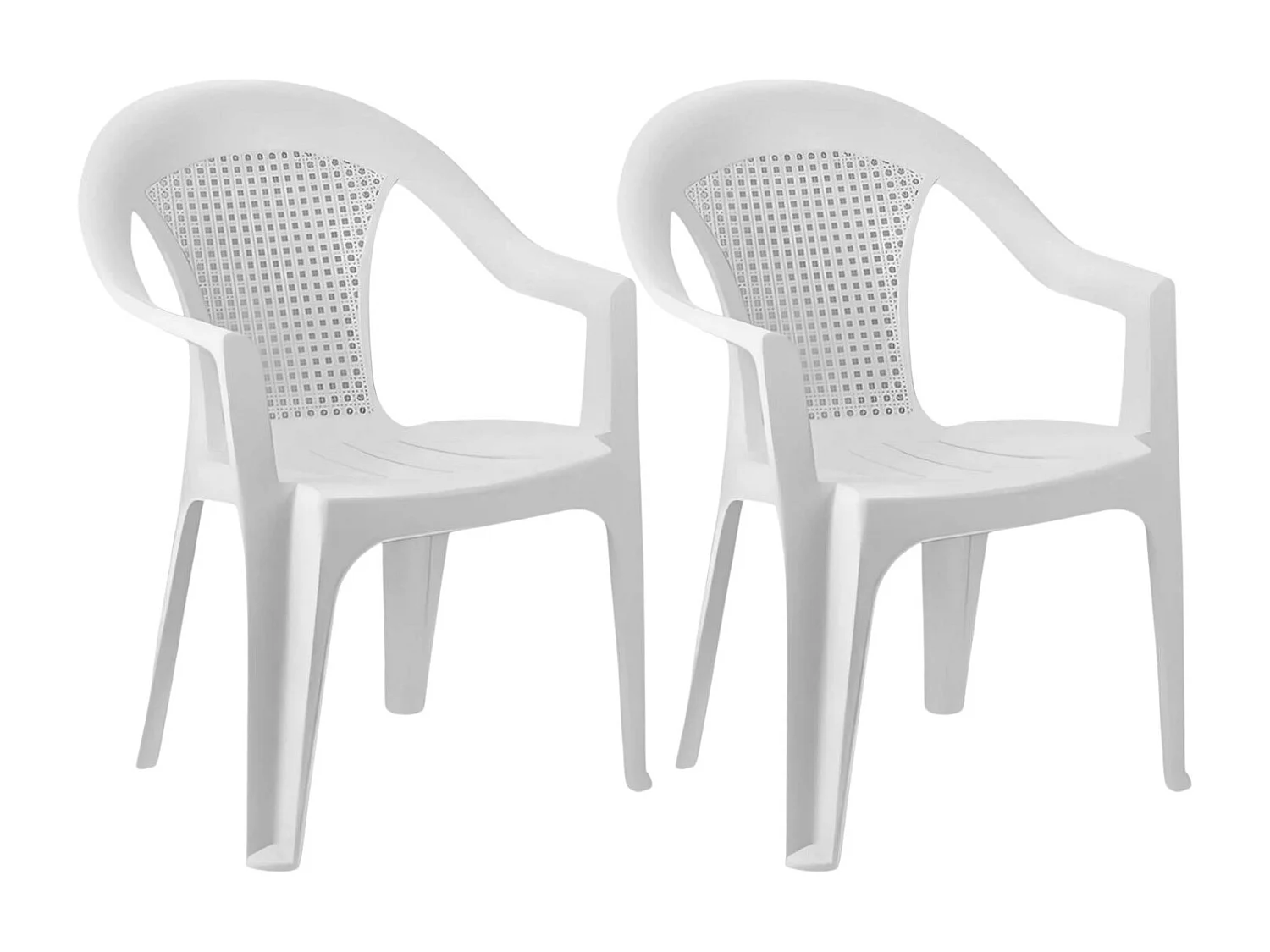 Pack 2 Sillas con Reposabrazos Stack 56x75x79cm 7house