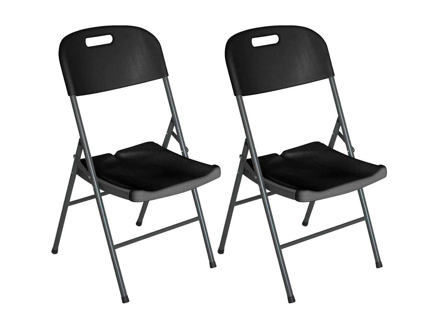 Pack 2 Chaises Pliantes avec Poignée 47x58x87cm Thinia Home