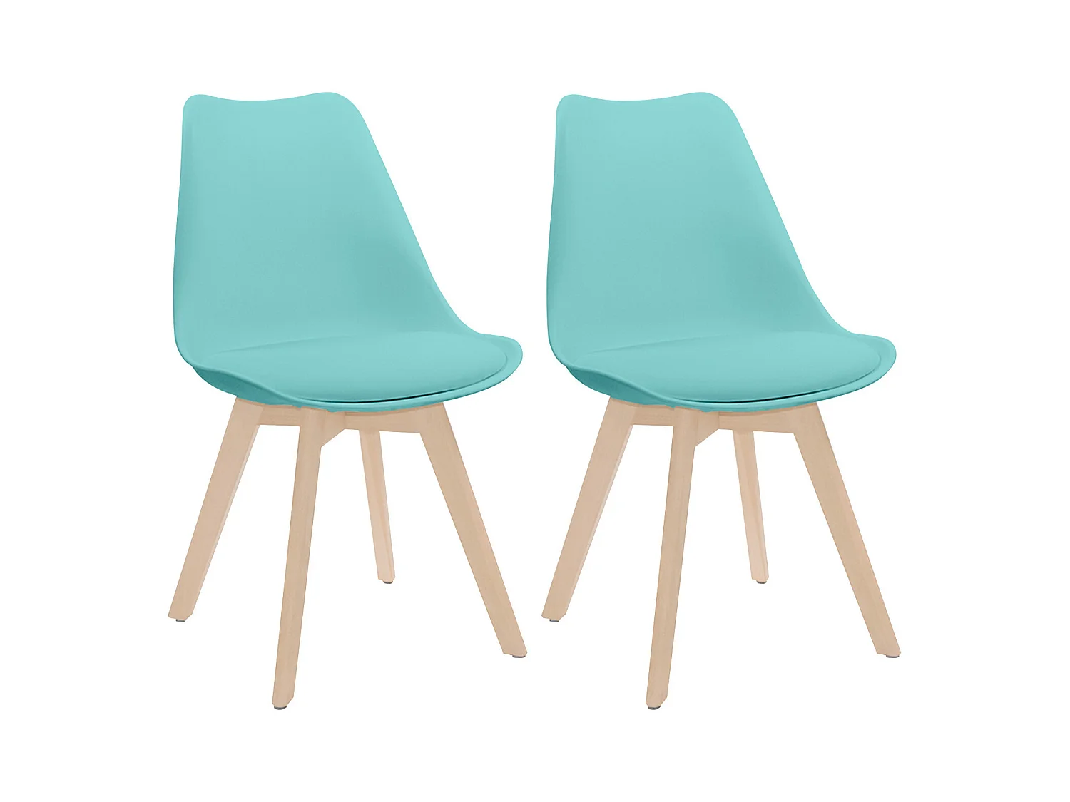 Pack 2 Sillas de Comedor Estilo Nórdico Daria 83x55x48cm Thinia Home