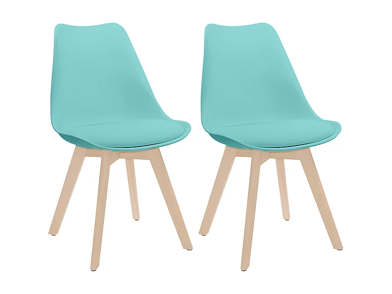 Pack 2 Chaises de Salle à Manger Style Nordique Daria 83x55x48cm Thinia Home