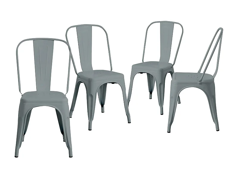 Pack 4 Sillas Industriales Strong 45x54x85cm Thinia Home