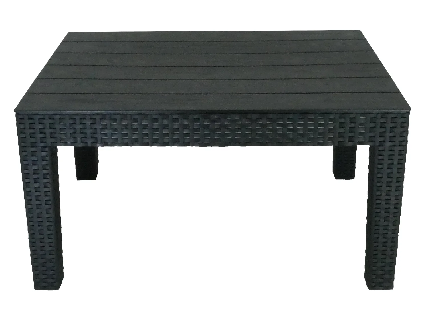 Conjunto de mobiliário de jardim - 2 cadeiras com braços 1 mesa antracite