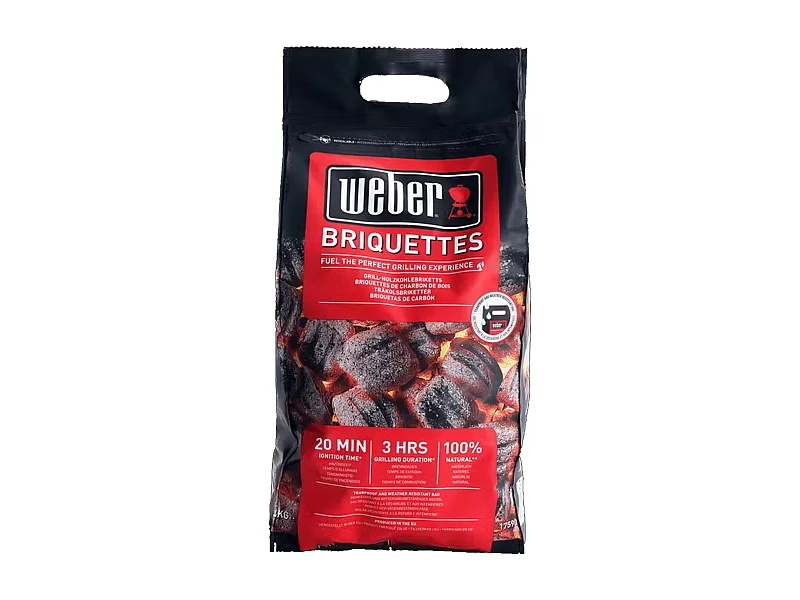 Weber Zak houtskoolbriketten 4kg - Topkwaliteit