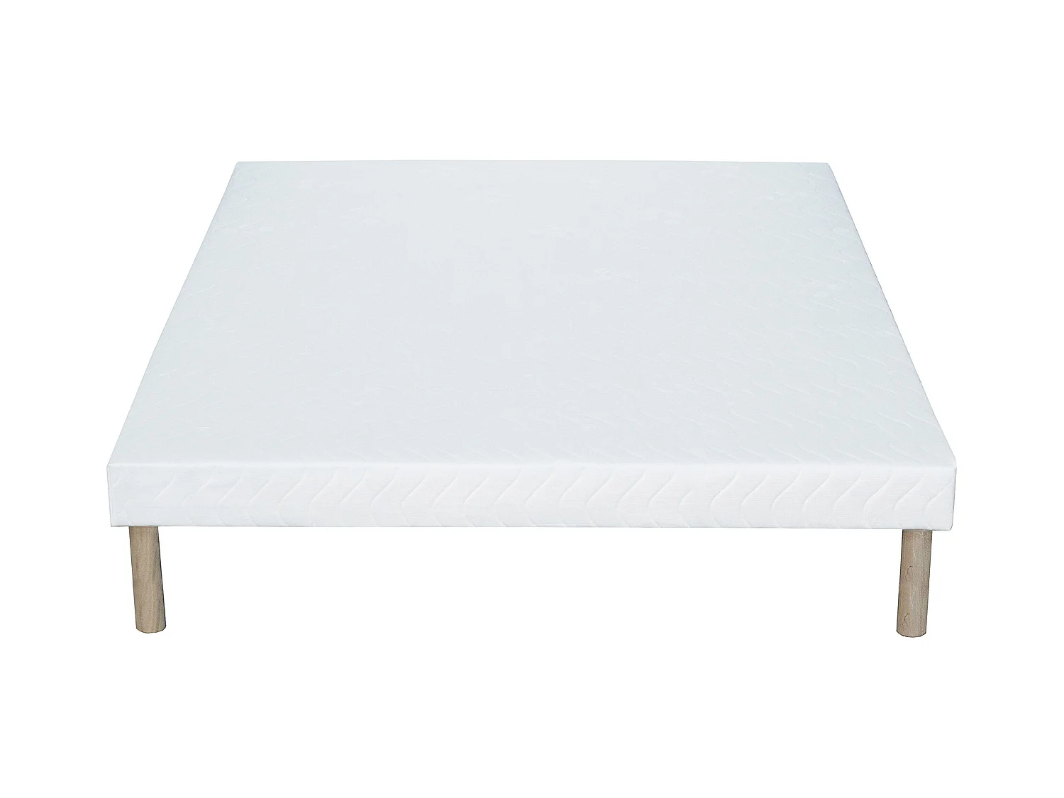 Somier tapizado 140 x 190 cm 9 láminas pasivas - Blanco - ASTHENIS de YSMÉE