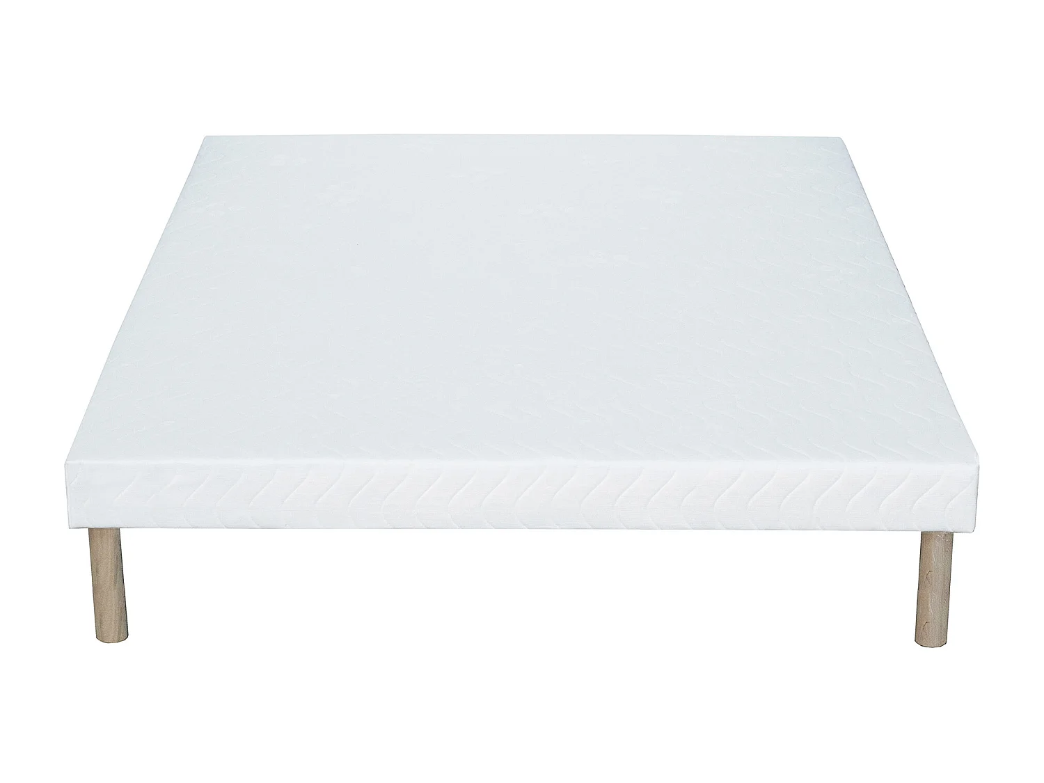 Decoratieve gewatteerde bedbodem 160 x 200 cm - 10 latten - Wit - ASTHENIS II van YSMÉE