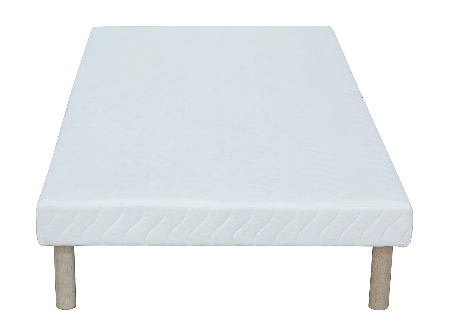 Sommier déco tapissier 90 x 190 cm 9 lattes - Blanc - ASTHENIS II de YSMÉE