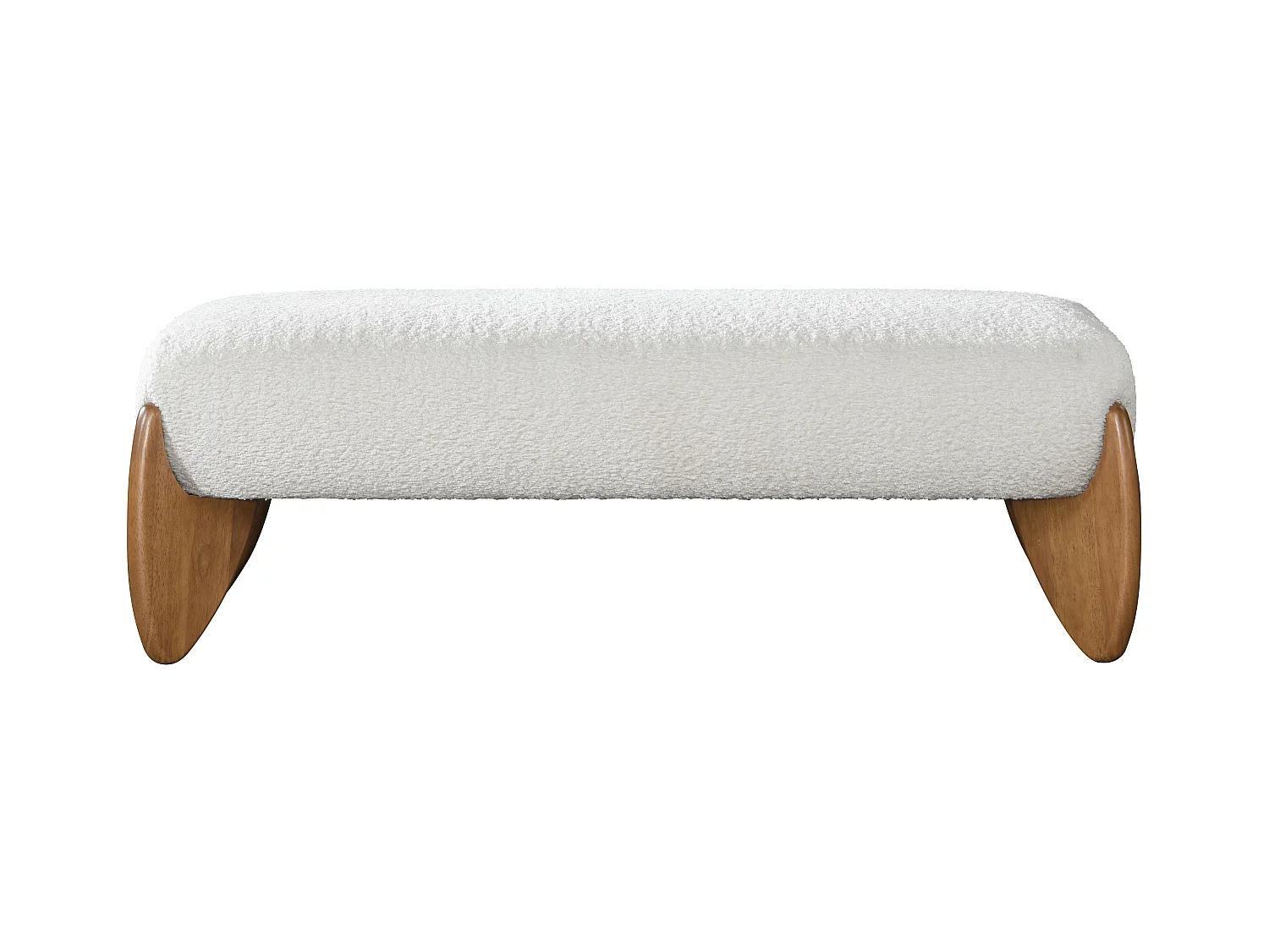 Banco de tela de rizo - Blanco y natural - GAMURA