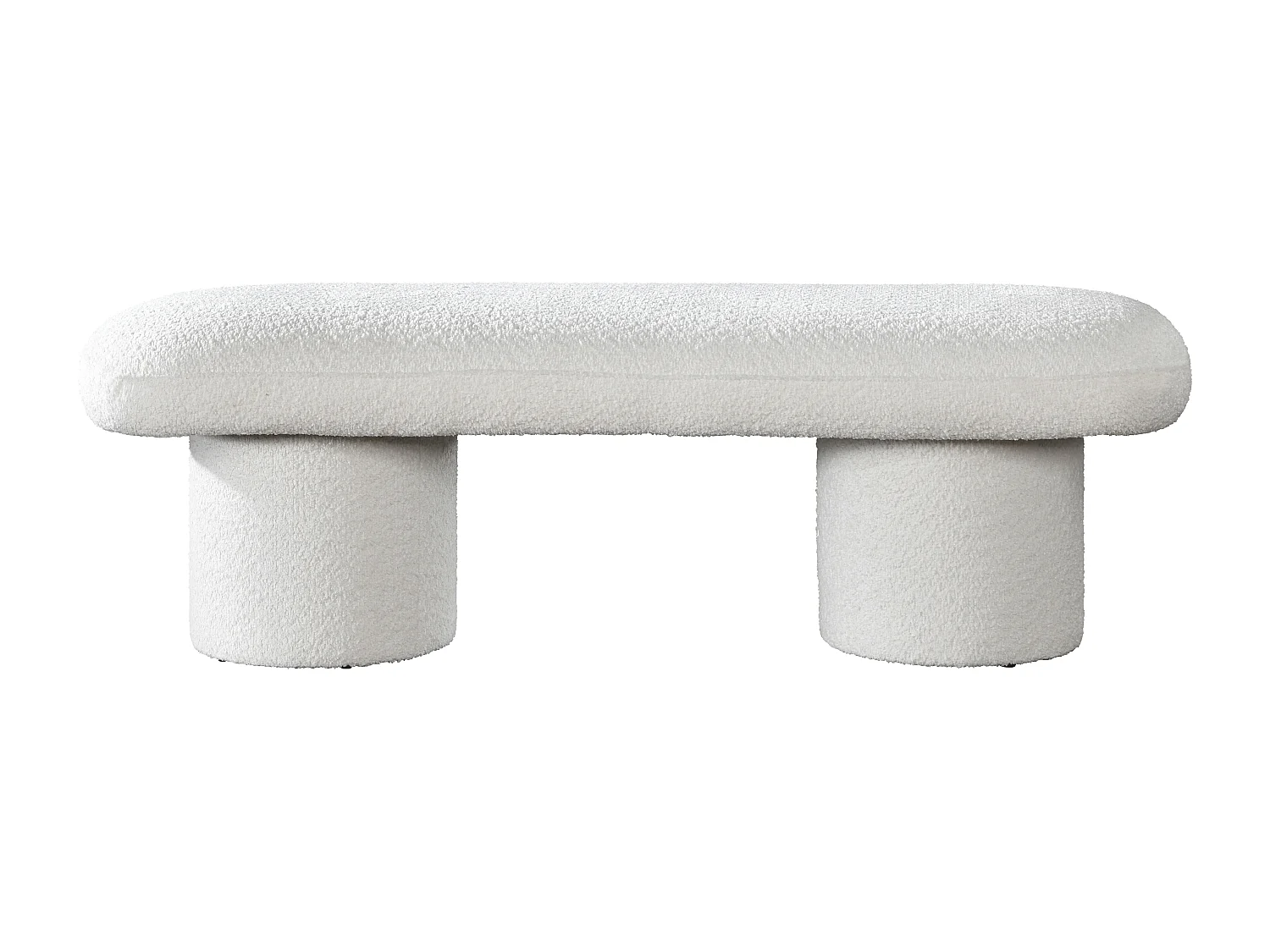 Bank - Bouclé-Stoff - Weiß - CONOMO