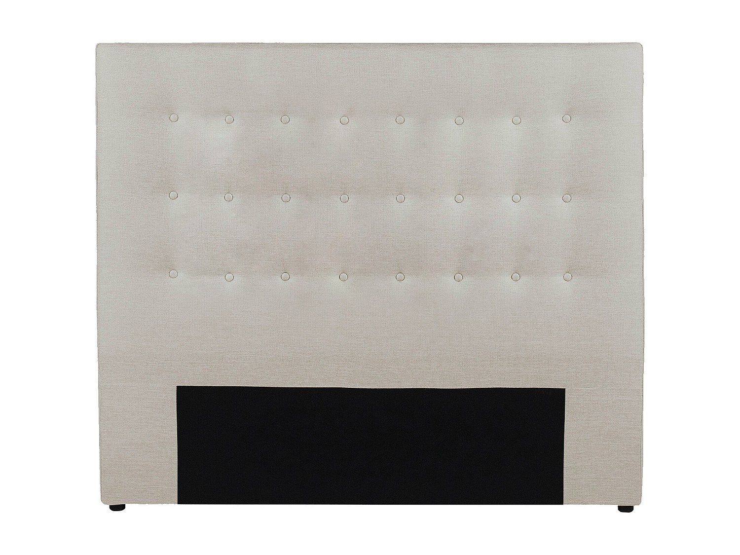 Polster-Bettkopfteil - 180 cm - Stoff - Beige - FRANCESCO günstig online kaufen