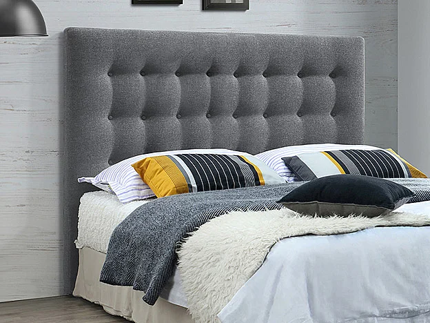 Testata trapuntata 180 cm Tessuto Grigio - FRANCESCO