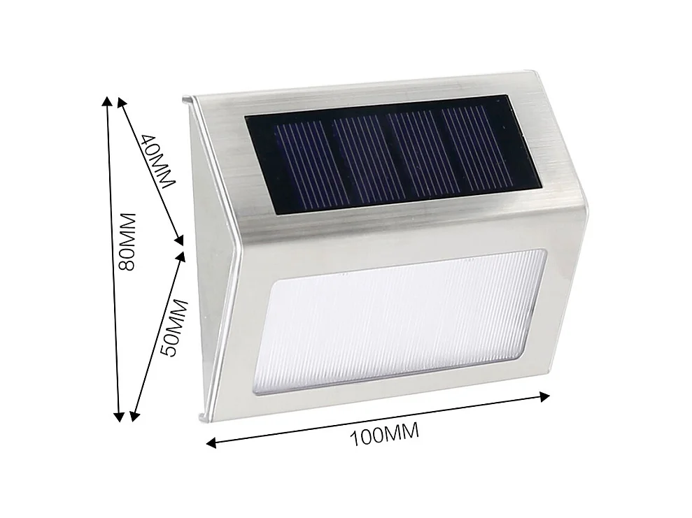 Aplique solar de acero inoxidable 20 lúmenes - An. 10 x Al. 8,2 cm SKAGEN