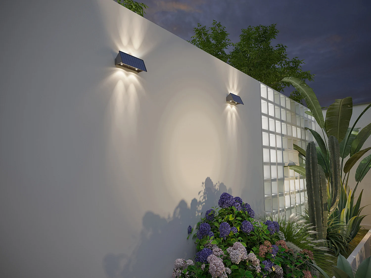 Applique murale solaire - 80 lumens - Noir - SONDERHO