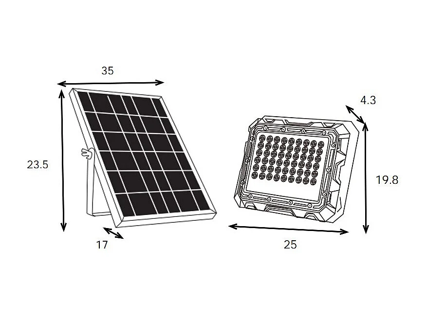Proyector solar de pared o de sobremesa con panel - 800 lúmenes - CLARTO
