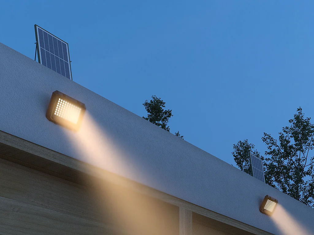 Proyector solar de pared o de sobremesa con panel - 1300 lúmenes - CLARTO