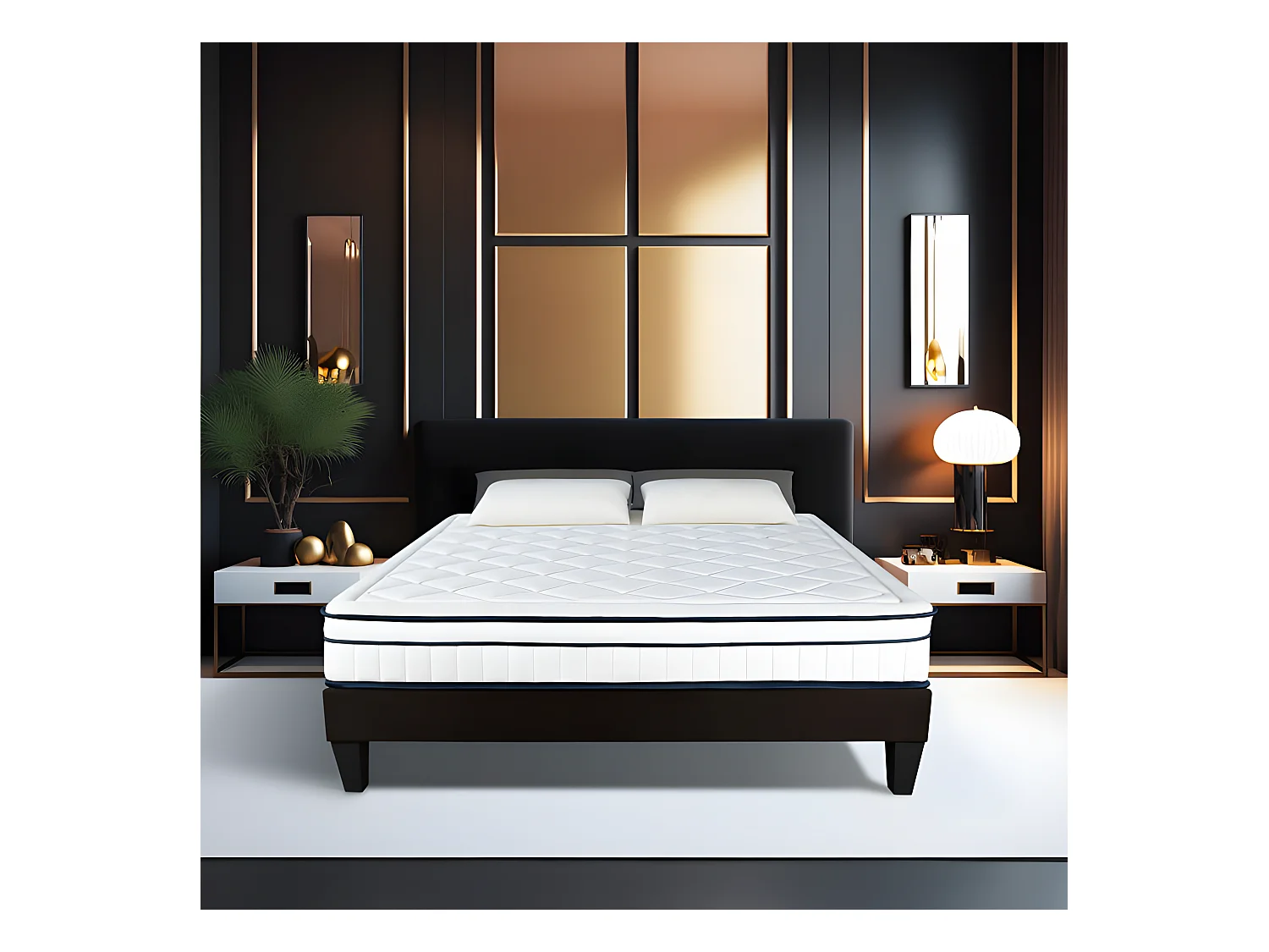 Matelas ressorts ensachés et mousse à mémoire de forme 140x200 le charmeur