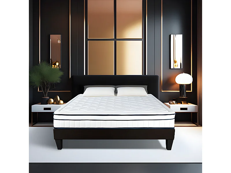 Matelas ressorts ensachés et mousse à mémoire de forme 90x190 le charmeur