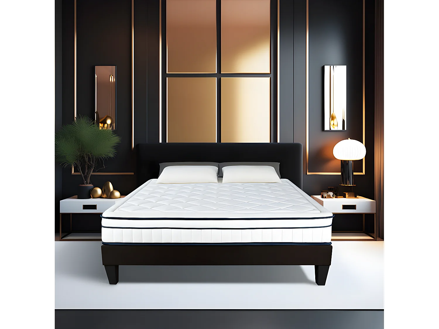 Matelas ressorts ensachés et mousse à mémoire de forme 160x200 le charmeur