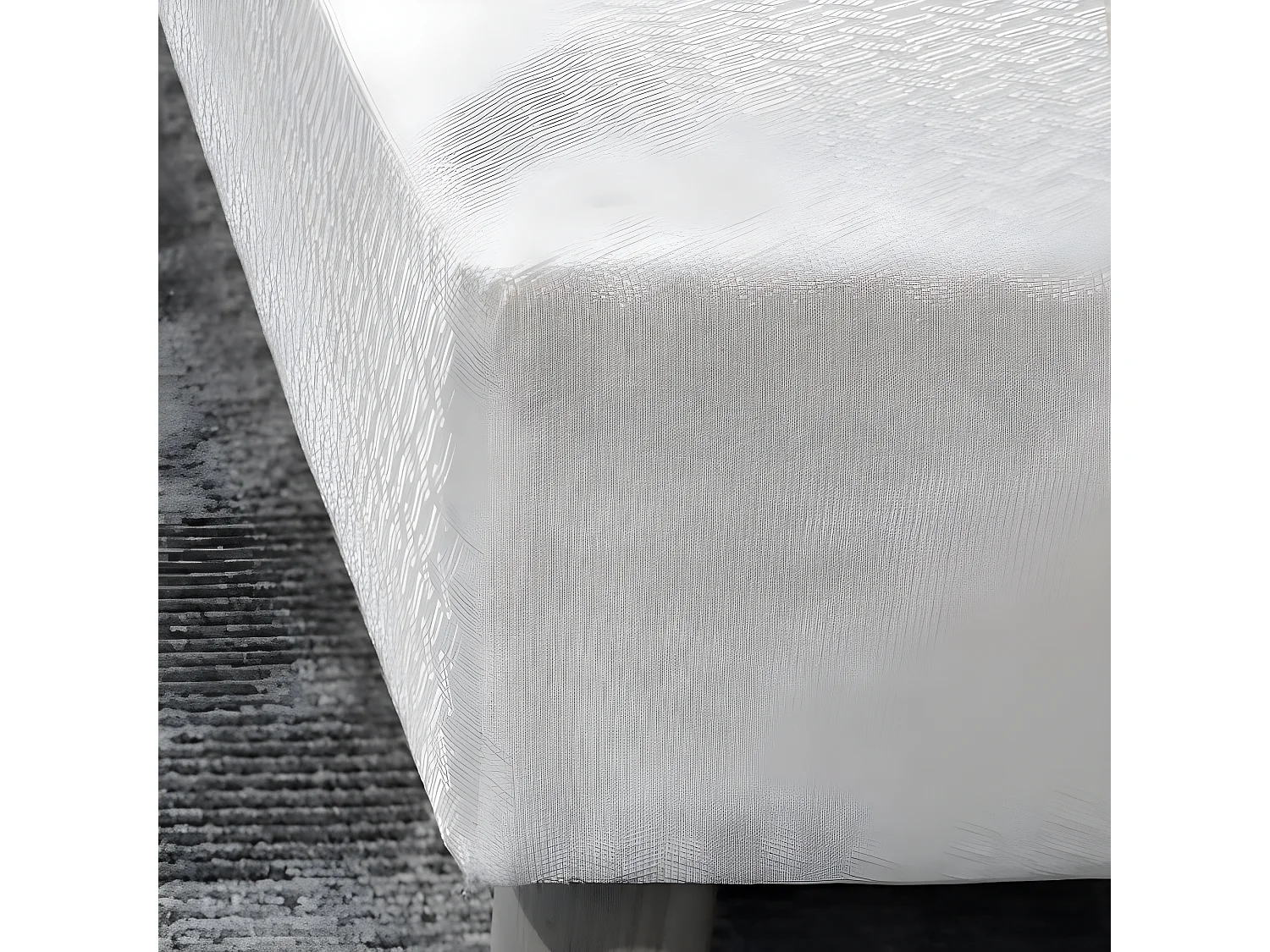 Sommier tapissier blanc ep 13cm avec pieds 80x200