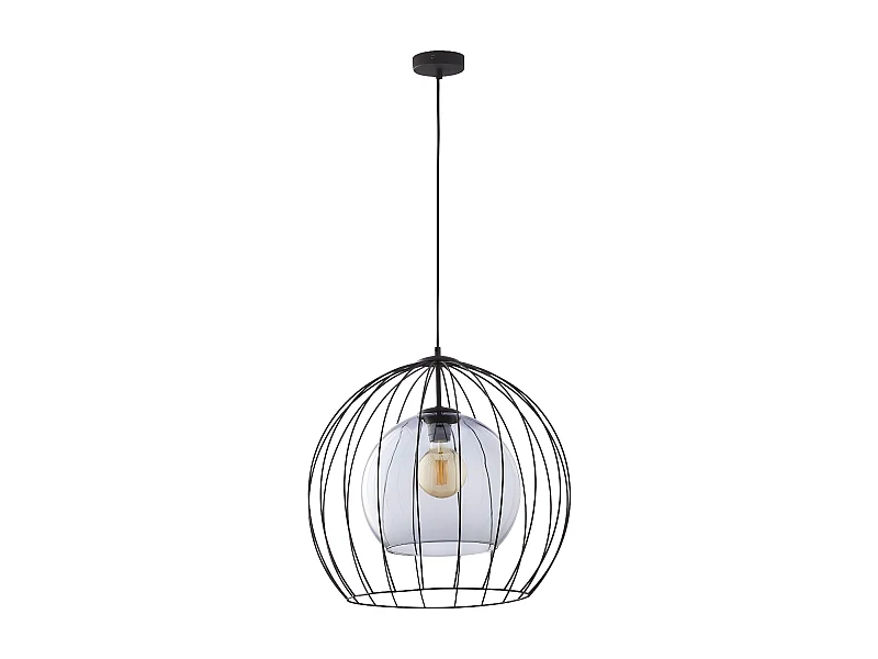 Suspension métal noir/verre - h190 x L50cm - modèle UNIVERSO de TK LIGHTING