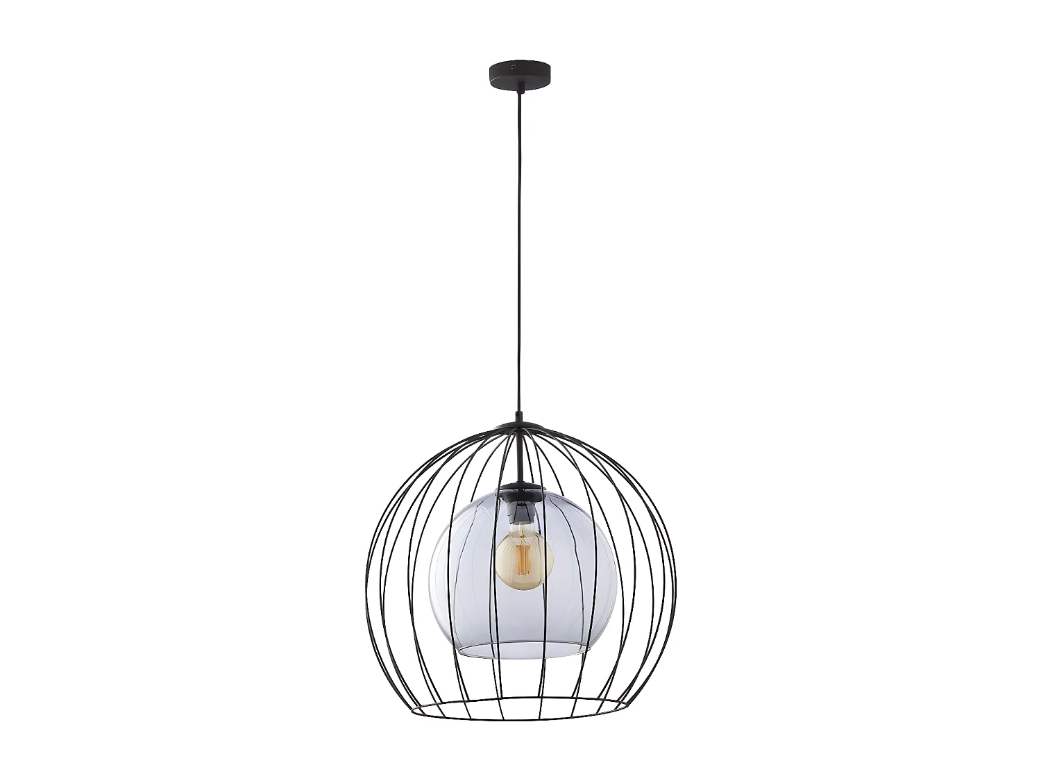 Suspension métal noir/verre - h190 x L50cm - modèle UNIVERSO de TK LIGHTING