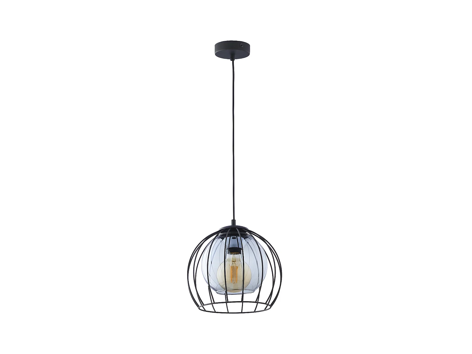 Suspension en verre et métal noir-diam26 -h172 cm - modèle UNIVERSO de TK LIGHTING