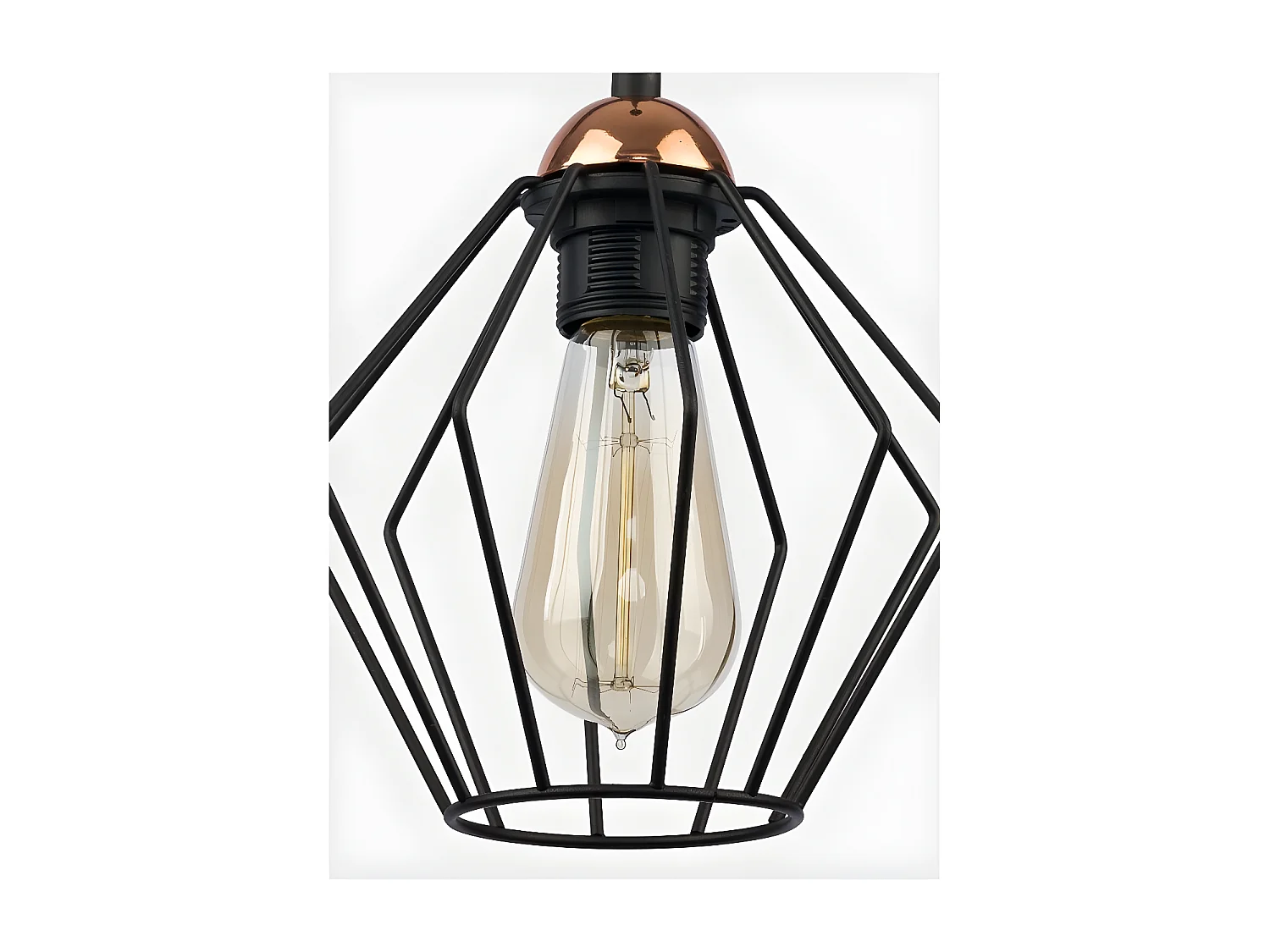 Suspension graphique en métal forme cage - h165cm réglable - 1xE27 - modèle GALAXY de TK LIGHTING