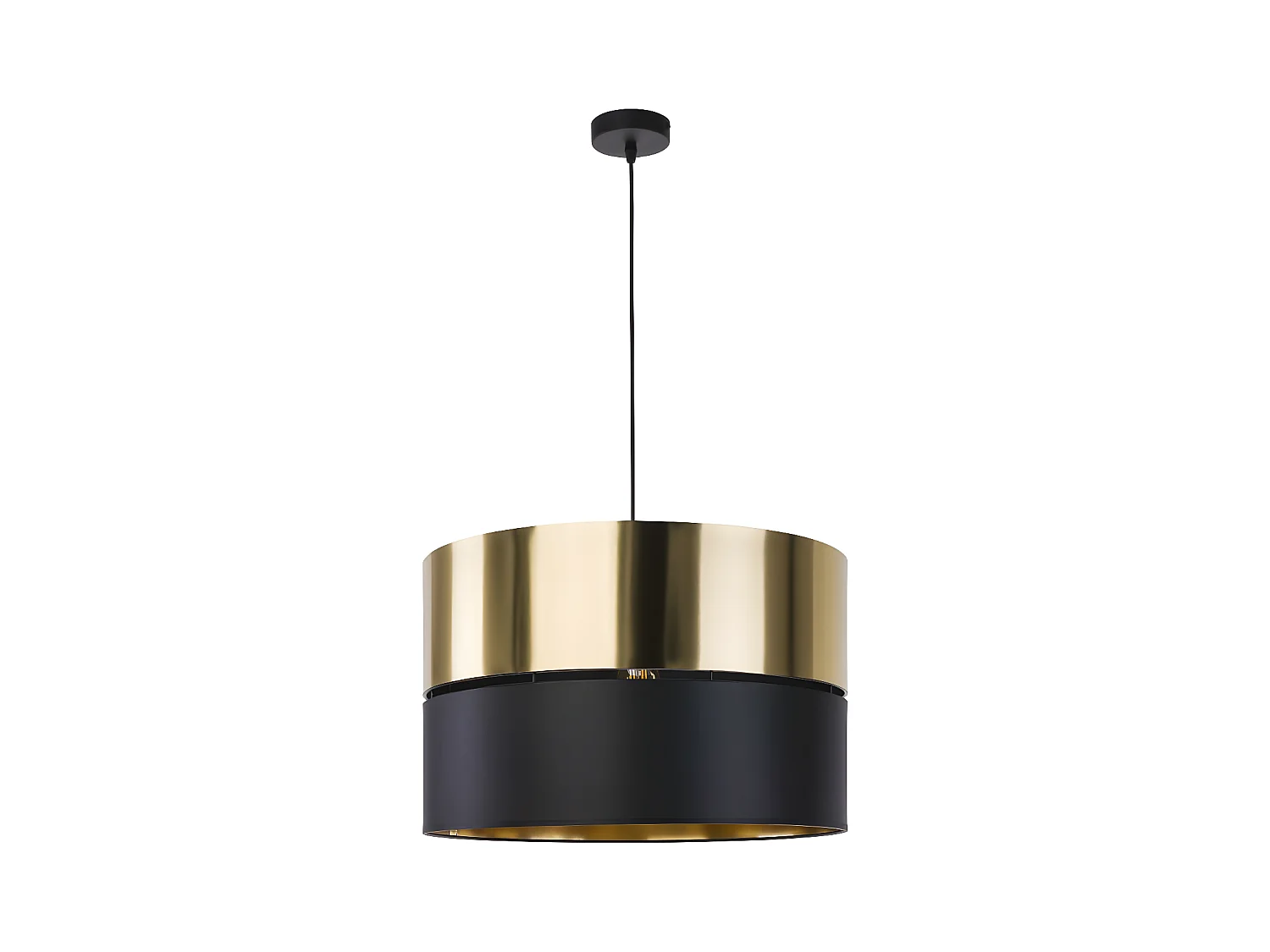 Suspension Métal Noir et Doré - diam 50 x h175 cm  - modèle HILTON de TK LIGHTING