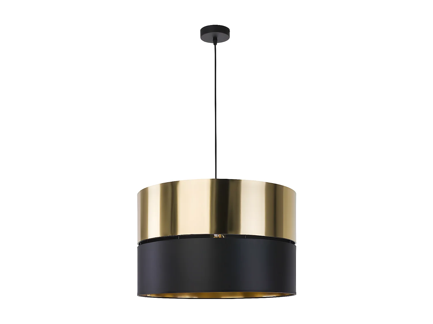 Suspension Métal Noir et Doré - diam 50 x h175 cm  - modèle HILTON de TK LIGHTING