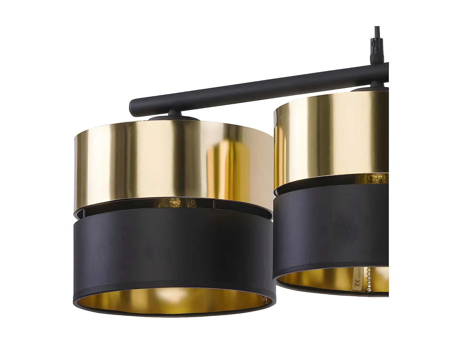 Suspension métal noir/doré - L94 x h95 cm - 4xE27 - modèle HILTON de TK LIGHTING