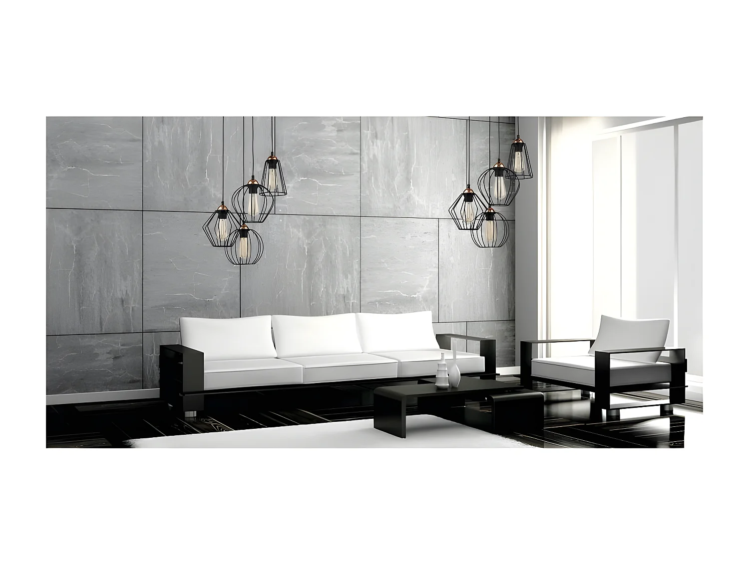 Suspension graphique en métal - h95cm - 4xE27 - modèle GALAXY de TK LIGHTING