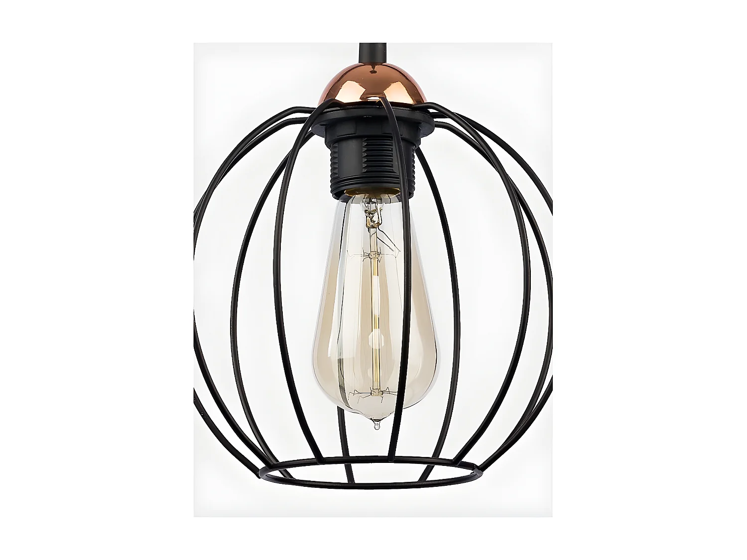 Suspension graphique en métal noir forme ronde - h165cm réglable - 1xE27 - modèle GALAXY de TK LIGHTING