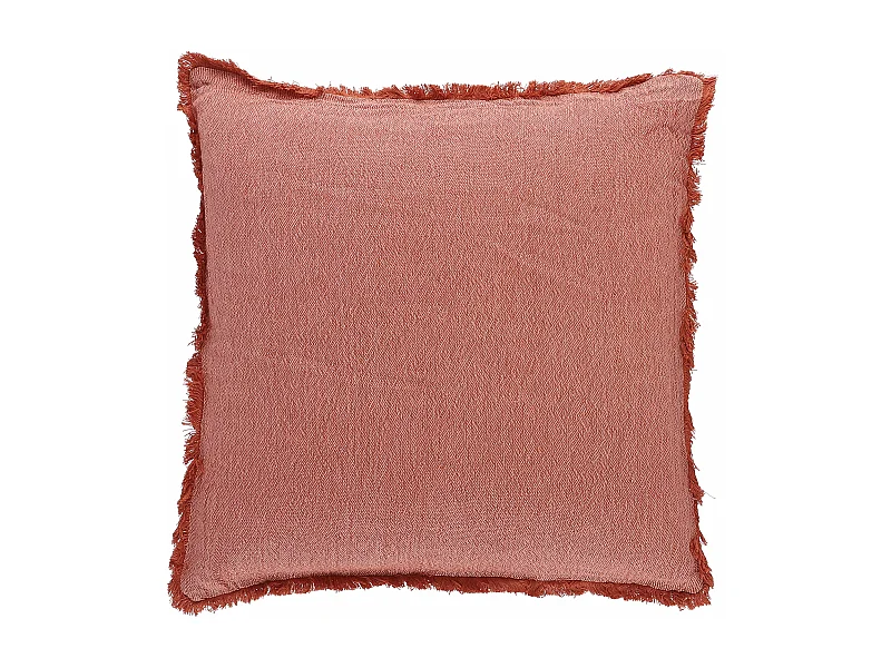 Coussin en coton organique - 47 x 45 - Rouge - BERKELEY