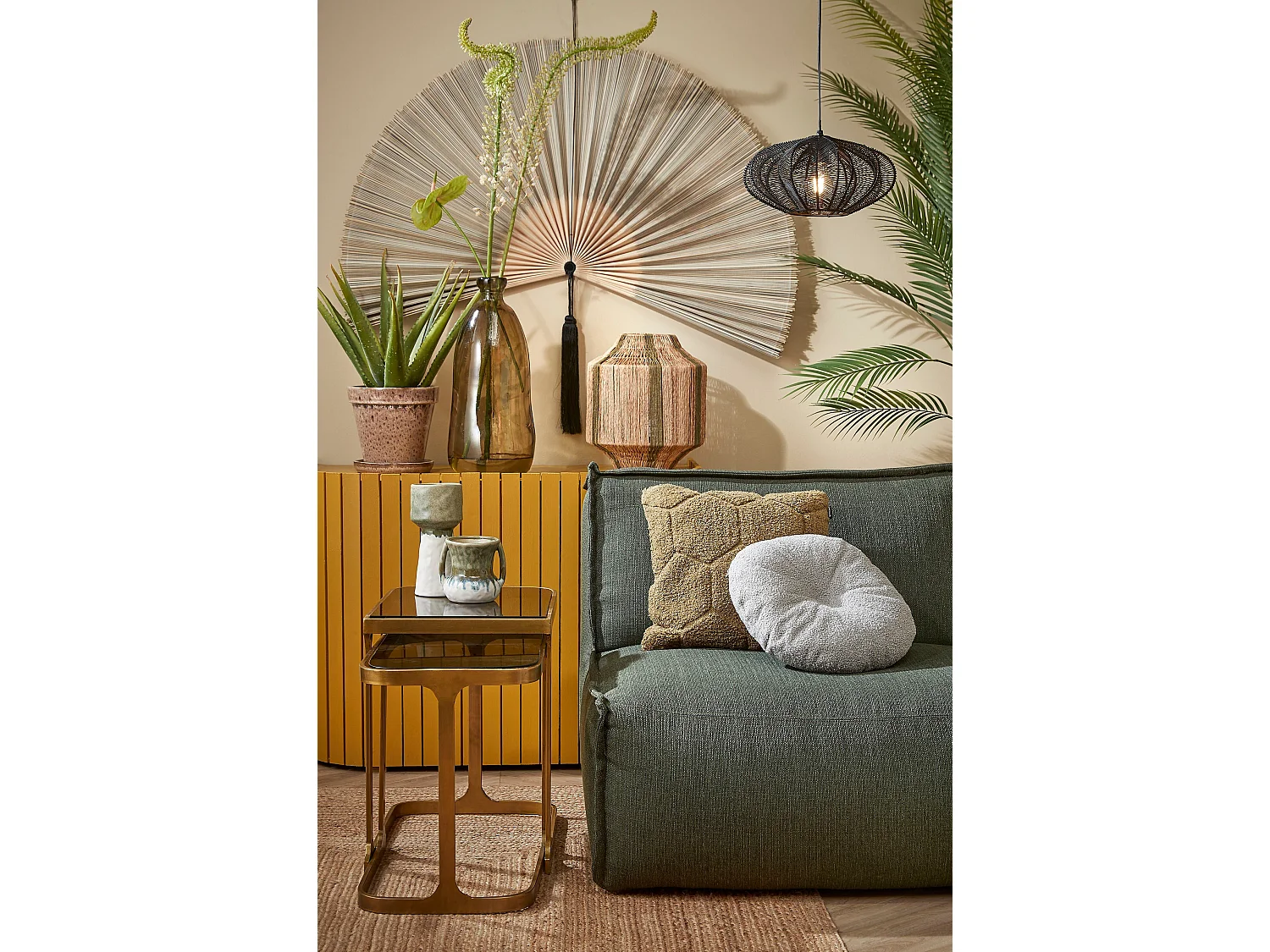 Sierkussen van gerecycled polyester - 10 x 40 - Grijs - NADINE