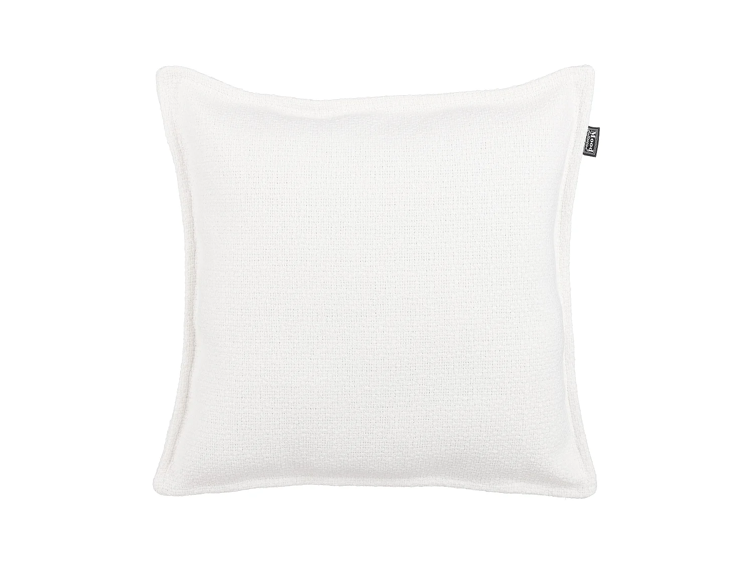 Coussin en polyester recyclé - 45 x 45 x 10 - Blanc cassé - NATALIE