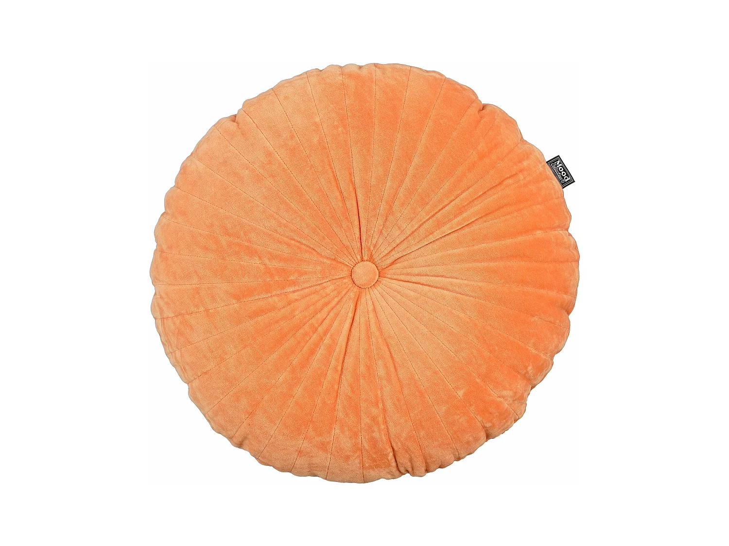 Coussin en velours de coton - Ø45 - Orange - BARON
