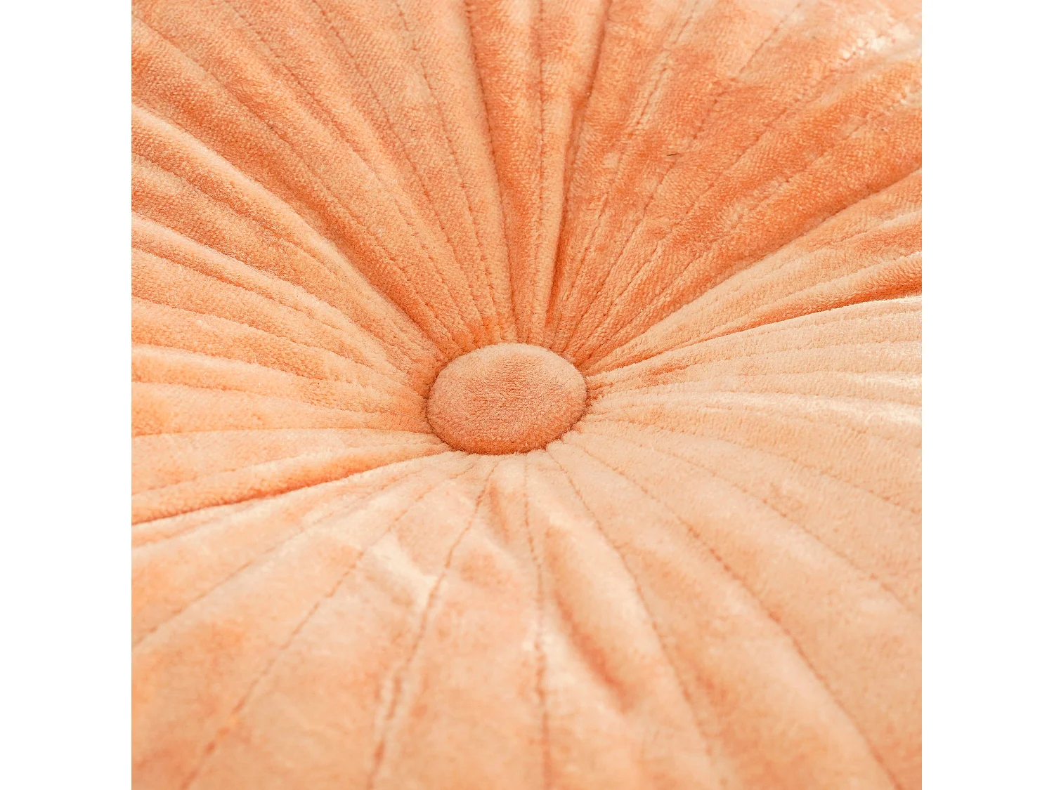 Coussin en velours de coton - Ø45 - Orange - BARON