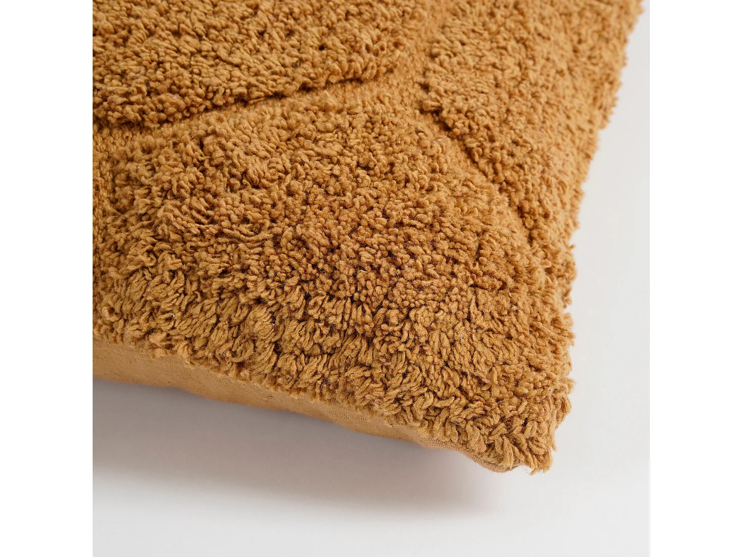 Sierkussen van katoen en vulling gerecycled polyester - 45 x 45 x 10 - Lichtbruin - JAIMY