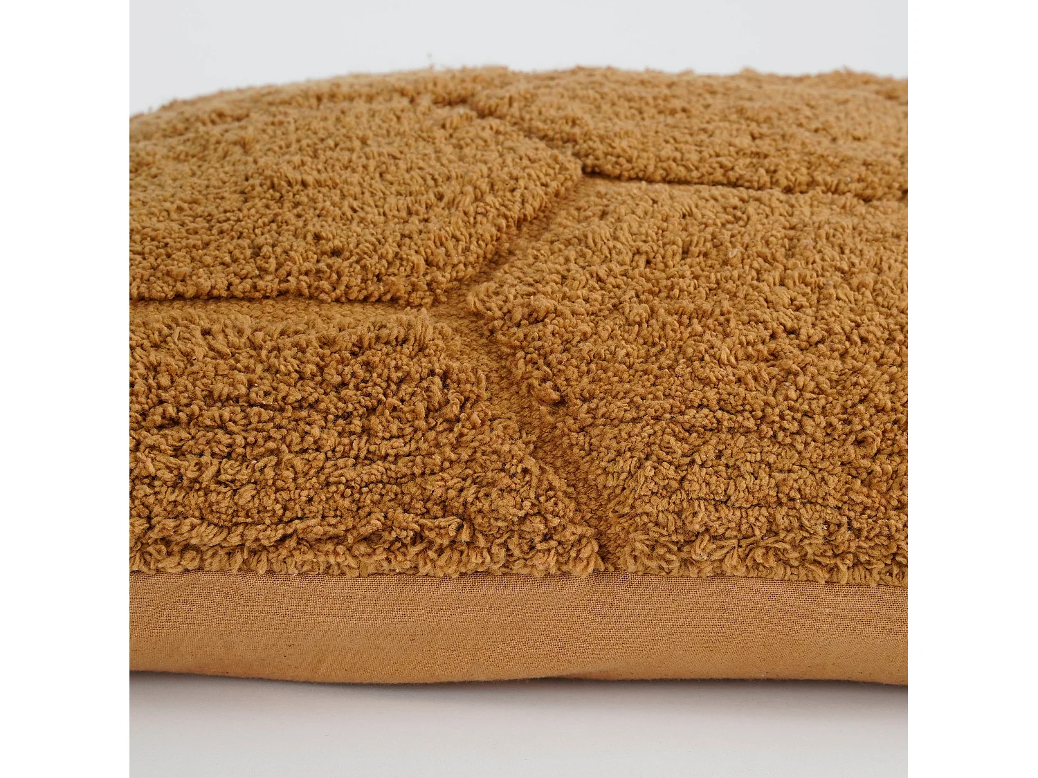 Sierkussen van katoen en vulling gerecycled polyester - 45 x 45 x 10 - Lichtbruin - JAIMY