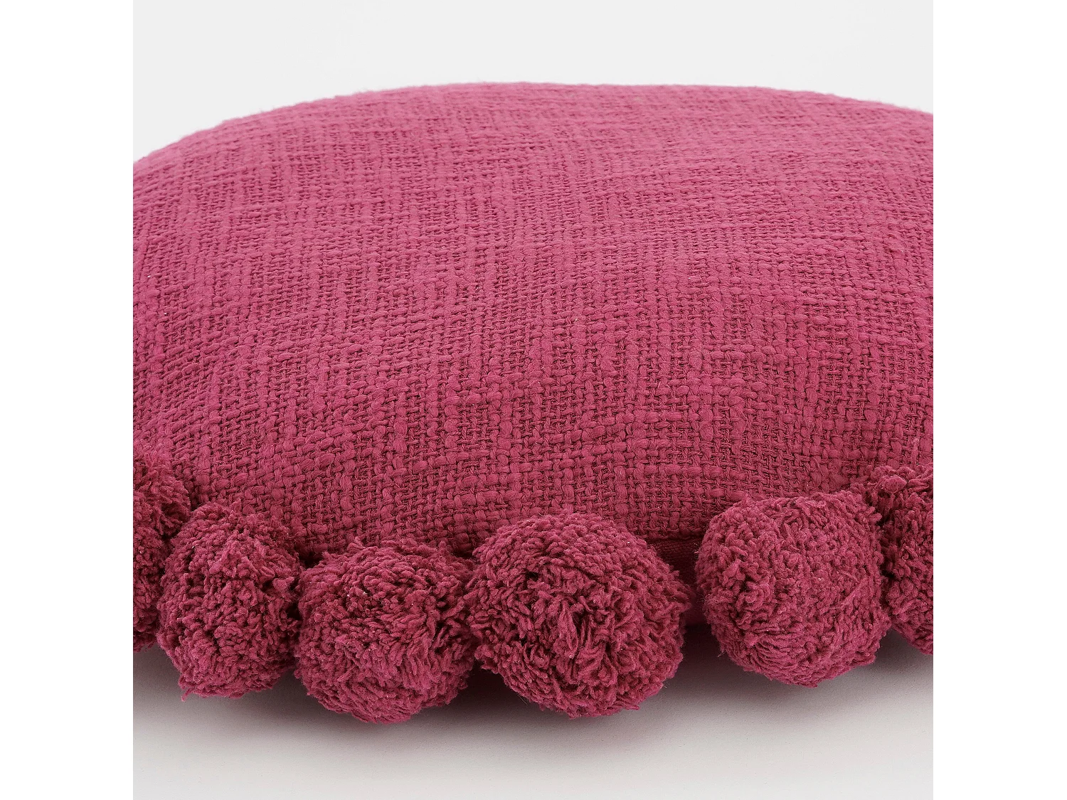Coussin en coton - Ø40 - Fuchsia - PON PON