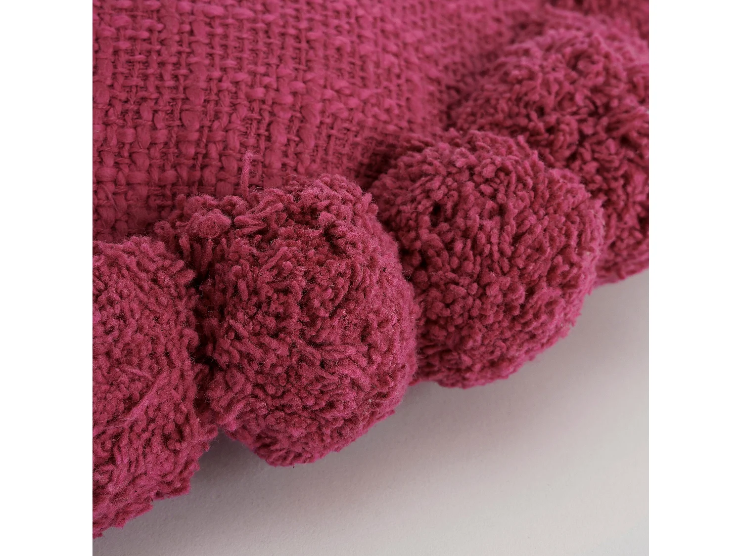 Sierkussen van katoen - Ø40 - Fuchsia - PON PON