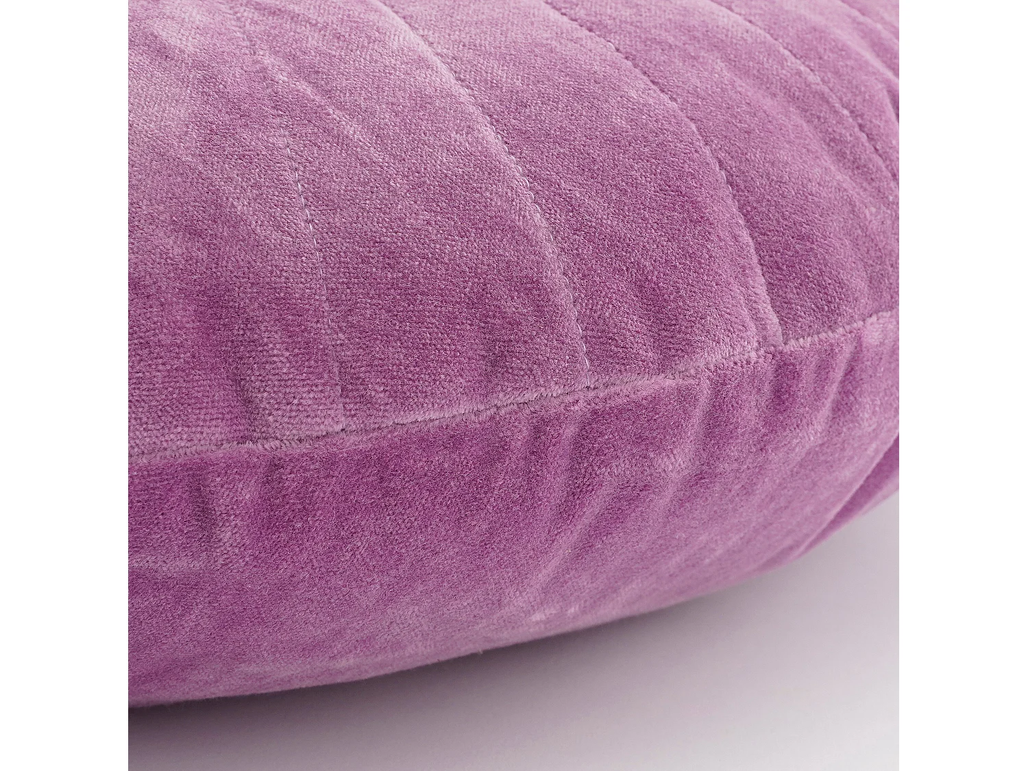 Coussin en velours de coton - Ø45 - Lilas - BARON