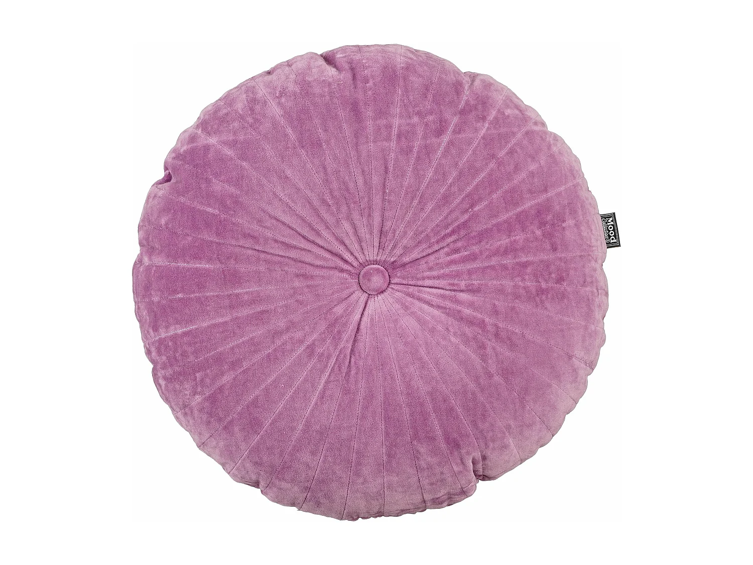 Coussin en velours de coton - Ø45 - Lilas - BARON