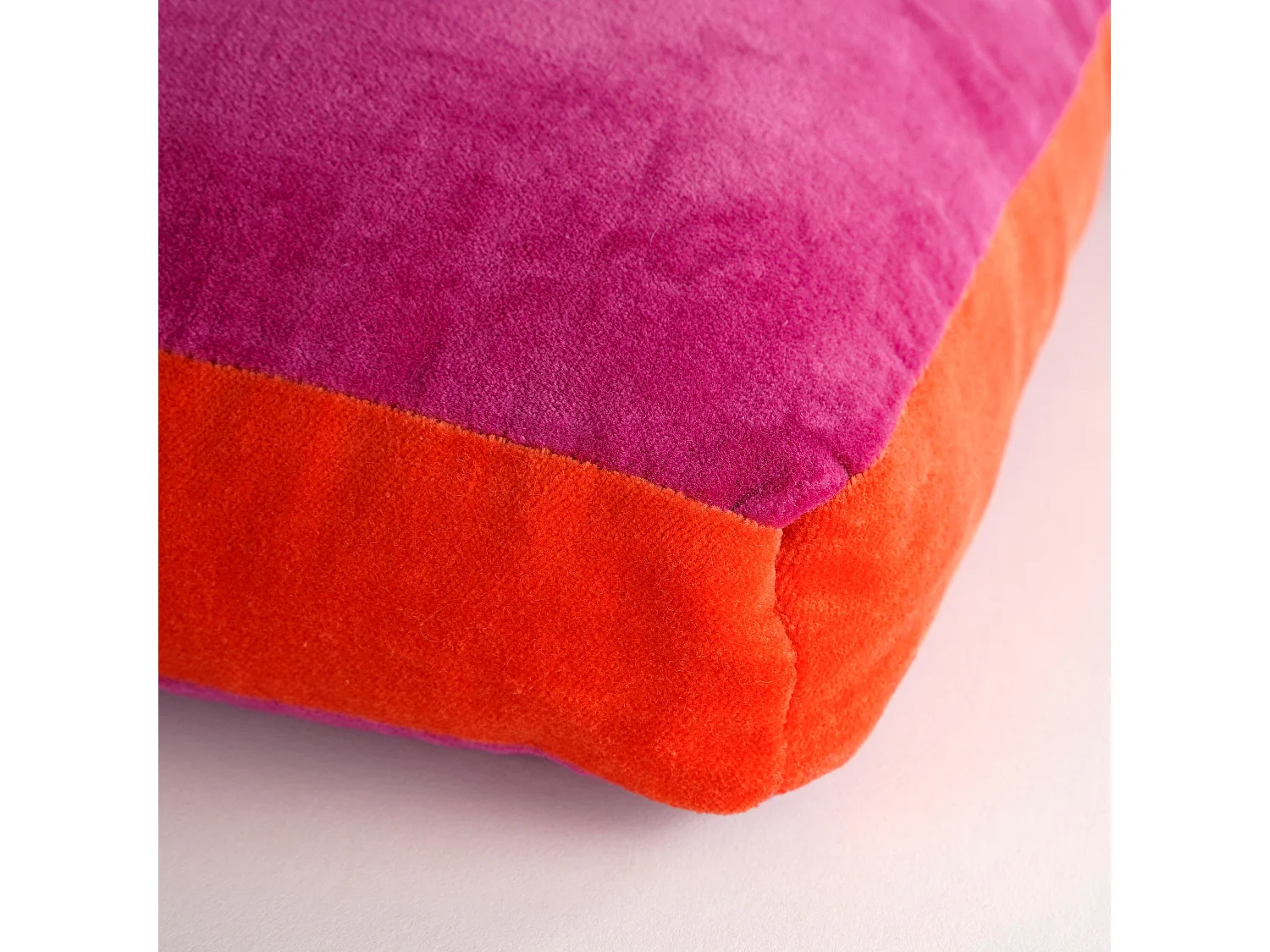 Coussin en coton - 55 x 35 x 10 - Fuchsia - MONTISI