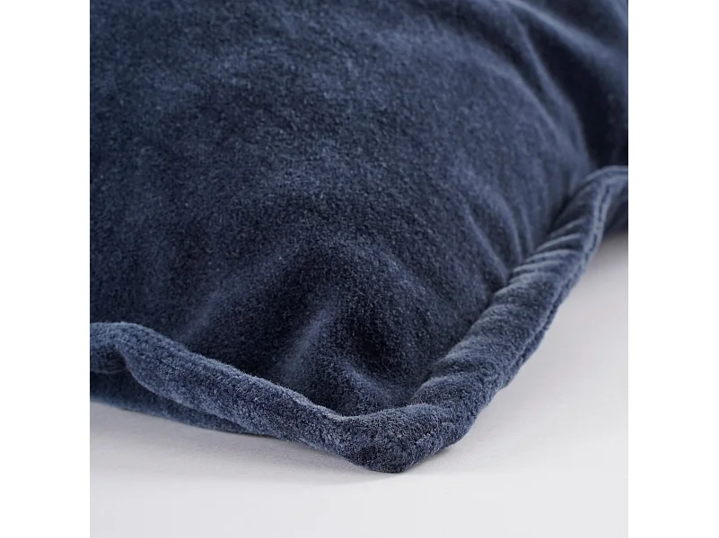 Cojín decorativo de Algodón - 50 x 50 x 12 - Azul oscuro - CHARME