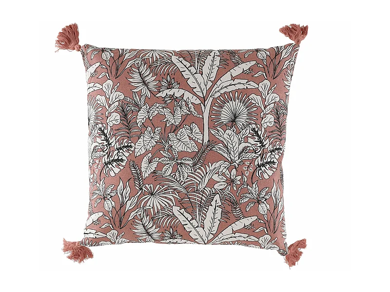 Sierkussen van katoen - 45 x 45 - Roze - LAKIA