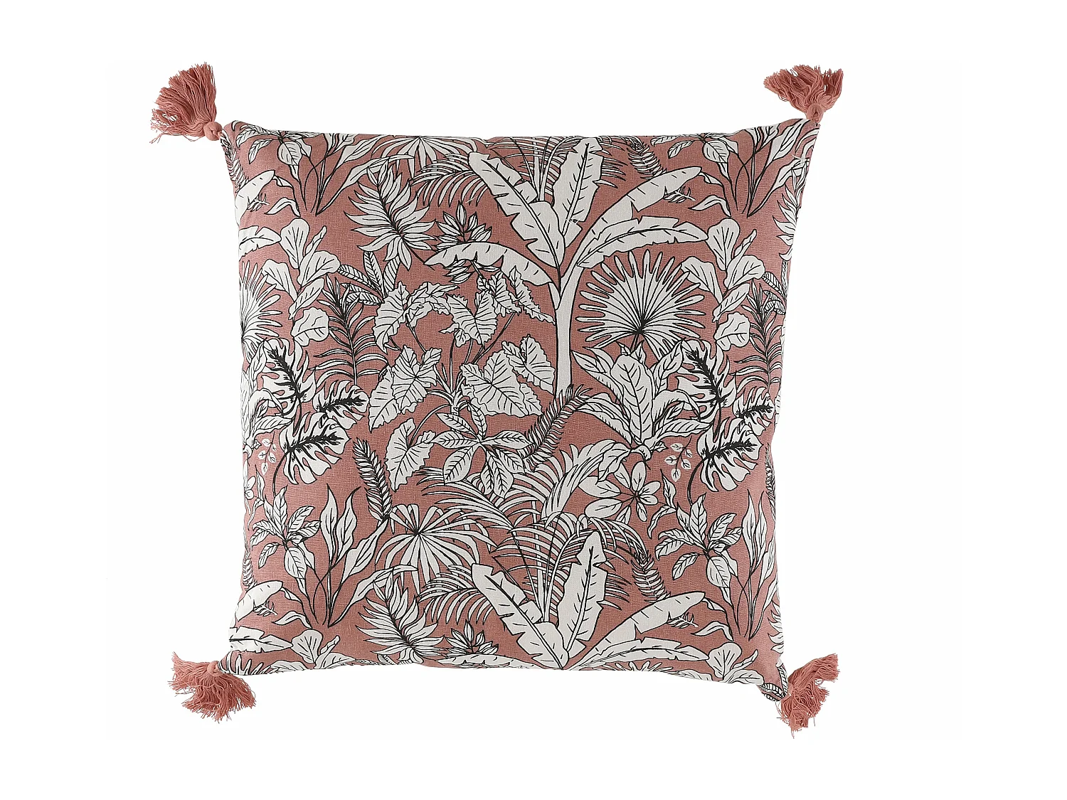 Coussin en coton - 45 x 45 - Rose - LAKIA